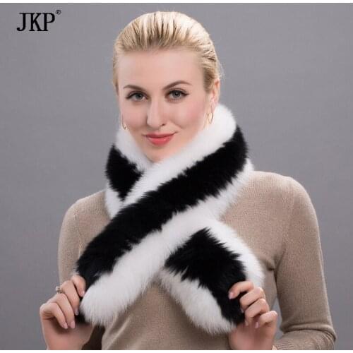 100% Natural Fox Fur Scarf Winter Women Warm Fur Collar long Scarves