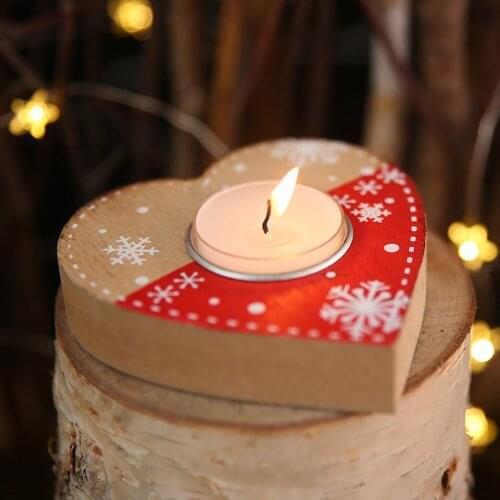2020 Christmas Wooden Tree Star Heart Shape Table Candle Holder department stores Wedding Party Christmas boutiquehome Decor