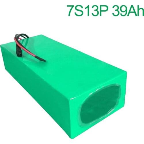 24V 39Ah 25.9V 7S13P 18650 Li-ion Battery Pack E-Bike electric bicycle 250x140x70mm