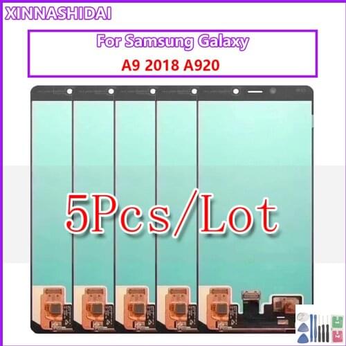 5PCS/For Samsung A9 2018 A920 LCD Display Assembly Touch Screen Digitizer A9s A9 Star Pro SM-A920F/DS lcd