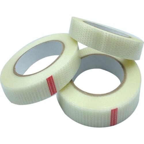 50M Grid Fiber Tape Toy Airplane Model Super Strong Mesh Single-Sided Tape Wear-Resistant Glass Fiber Strong Reinforced Tape