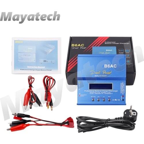 B6 AC 80W B6AC Lipo NiMH 3S/4S/5S RC Battery Balance Charger + EU plug power supply wire Built-in 5A power supply