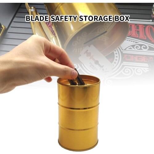 High Quality Barbershop Blade Disposal Case Safe Storage Bank For Used Safety Razor Blades Household Safe Guard