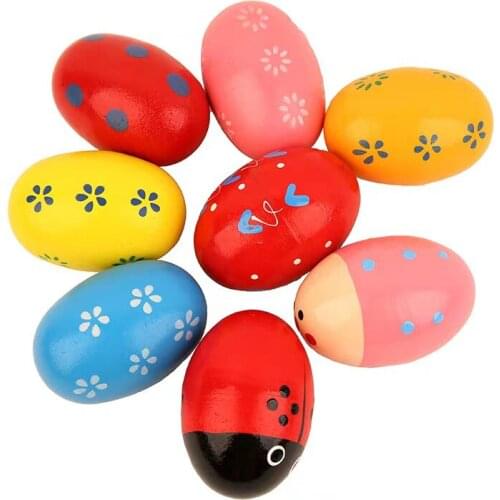 Infant Toddlers Wood Sand Hammer Wooden Maraca Rattles Sand Hammer Kids Musical Party Favor Child Baby Shaker Toy 2 3 4 Years