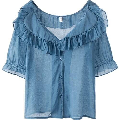 Cheap wholesale 2021 spring summer autumn new fashion casual ladies work women Blouse woman overshirt female OL Py1467