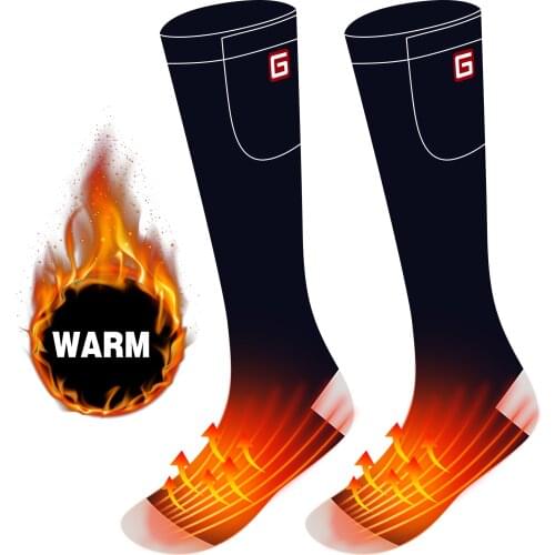 Battery Heat 3.7V 2200MAH heated socks electric rechargeable heated socks for winter sports motorcycling skiing foot warmer