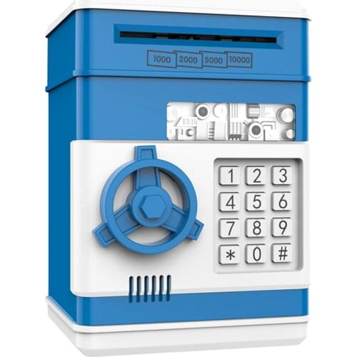 Electronic Piggy Bank Mini ATM Password Money Bank Cash Coins Saving Box Auto Scroll Paper Counts Your Money for Kids Bank Box