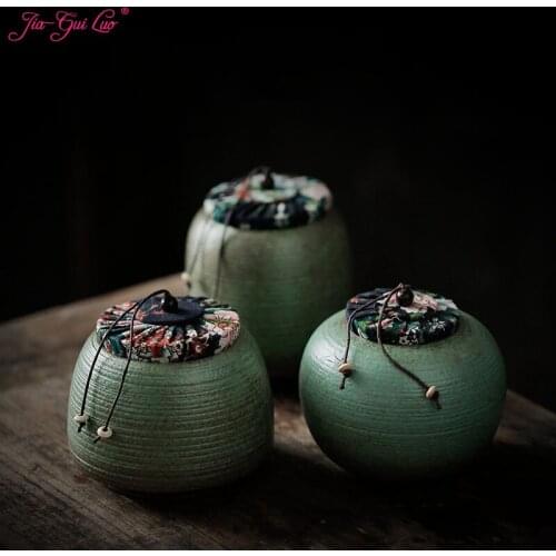 JIA-GUI LUO Ceramic Tea Caddies tea bag storage box tea organizer tea bag storage box smell proof container tea jar D157