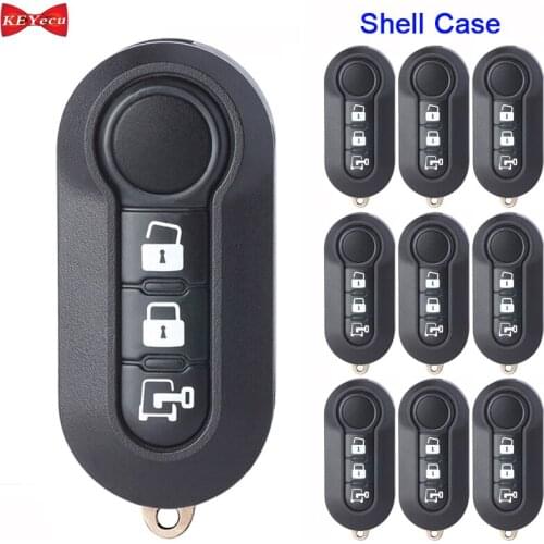 KEYECU 10pcs for Fiat 500L for for Ram Promaster 1500 2500 3500 City Rapid Remote Shell Case for LTQF12AM433TX RX2TRF198