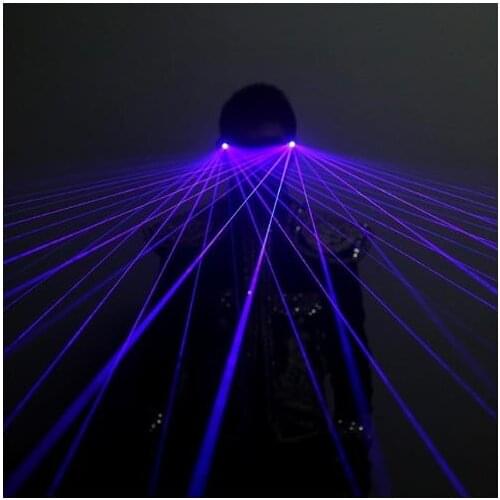 Future technology Stage party evening Red Green Blue Laser Glasses Performance glasses Laser dance space show prop