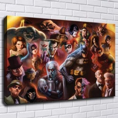 Marvel Avengers Canvas Painting Superhero Batman Poster and Printmaking Wall Art Print Canvas Boy Birthday Gift Home Decoration