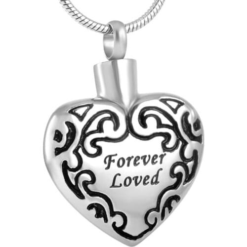 MJD8490 Discount !!! Big Sale 50% Off Stainless Steel Rose Flower Cremation Pendant Urn Necklaces for Ashes (pendant only)