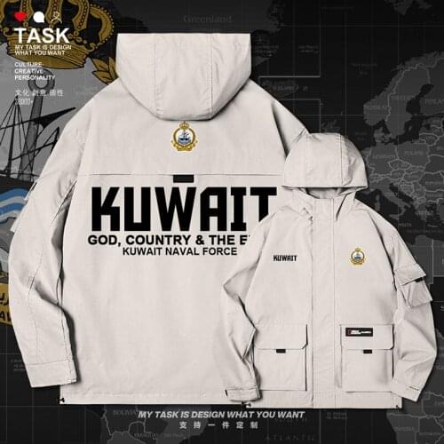 Kuwait Kuwaiti KWT men jacket hooded Navy logo army fan long sleeve windbreaker top fashion nation Tactical autumn clothes