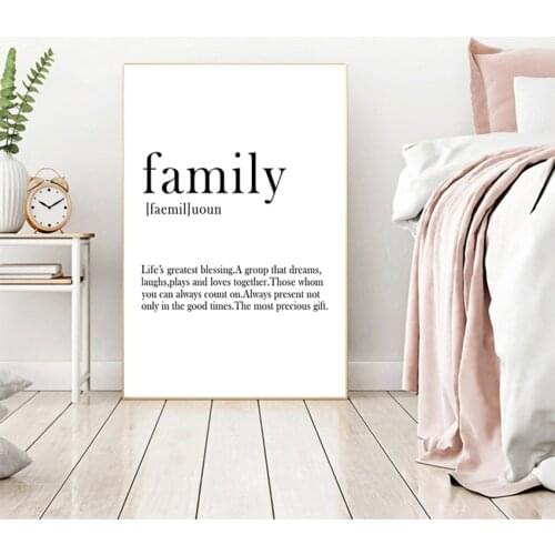 Wall Art Wall Pictures for Living Room Home Decor Nordic Minimalist Canvas Painting Love Home Family Quote Poster Print Modern