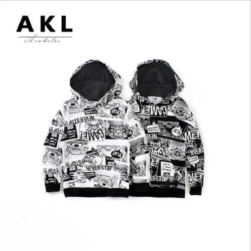 Spring New Korean Style Child sweatshirt Kids Tops Clothes Cotton Print Hoodies For Boys Hoodies For Children 5-12 Years old