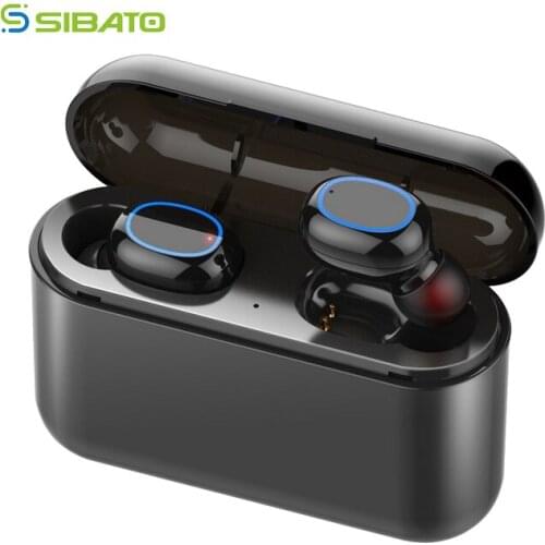 New TWS wireless Bluetooth earphone headset stereo Hifi earbuds charging box urgent power bank for iphone xiaomi huawei