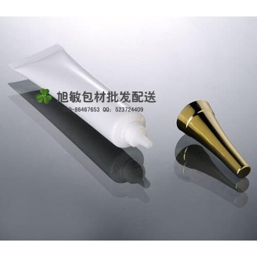 Capacity 15ml 500pcs/lot factory wholesale Golden hose cover, hoses cosmetic cream points bottling soft tube