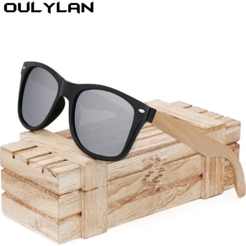 Oulylan Fashion Wooden Sunglasses Women Luxury Brand Designer Vintage Bamboo Sun Glasses Men Driving Eyewear UV400