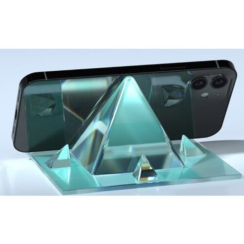 Pyramid Silicone Mobile Phone Stand Holder Casting Mold Resin Epoxy Mould Craft Tool DIY Home Office Decoration