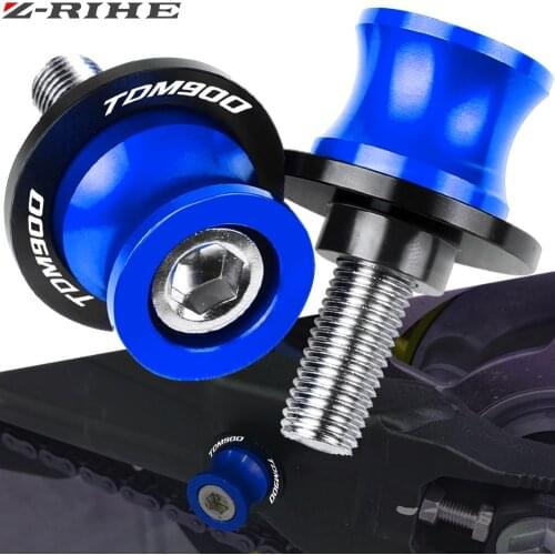 Motorcycle SwingArm Sliders Spools 2PCS 6MM CNC Stand Screw Paddock For YAMAHA TDM 850 TDM850 1991-2020 TDM 900 TDM900 2004-2015