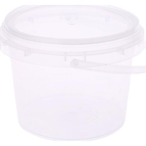 0.5L Portable Slime Storage Container Barrel with Handle Foam Ball Organizer For Light Clay Playdough Foam Slime Mud Organizer