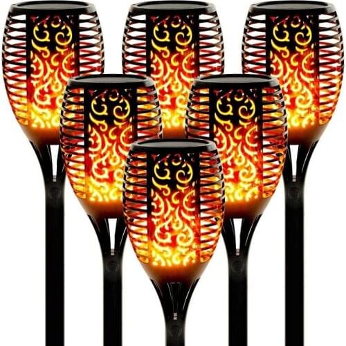 Garden LED Solar Flame Light Power Lamp Outdoor IP65 Waterproof Flickering Lawn Lamp Path Torch Decoration Landscape Path
