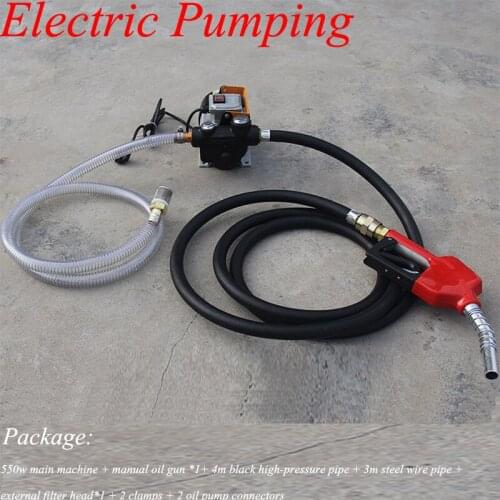 Diesel Pump Self-priming Unit Electric Refueling Oil Drum Pumping With Oil Gun