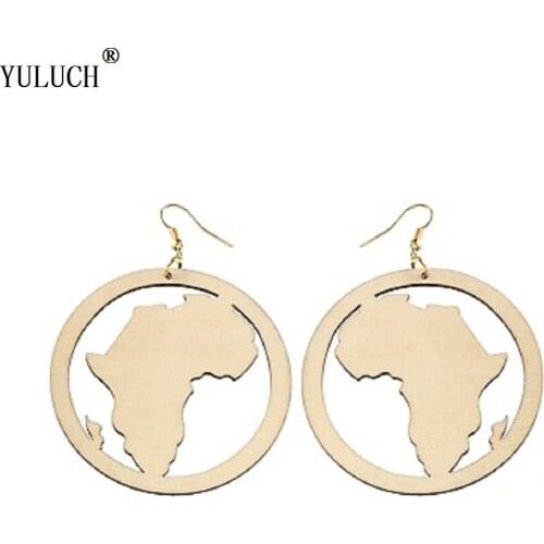 YULUCH Natural Wooden Earrings Handmade Hollow Motherland Wood Earrings Fashion Jewelry For Girls Woman Party Prom New Latest
