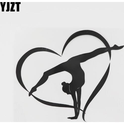 YJZT 13.5CMX11.6CM Waterproof No Limits Gymnastic Decal Vinyl Car Sticker Black/Silver 8A-0817