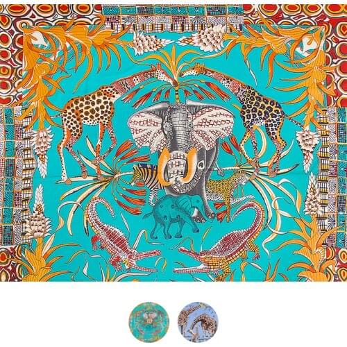 Animal print 100% Silk Designer Scarf Shawl 130*130cm Twill Silk Scarf Women Silk Scarf Women Large 130cm Silk Scarf