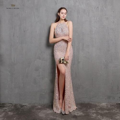 Evening Dress Floor-Length Prom Dresses Mermaid Sequin Dresses Woman Party Night Evening Dresses