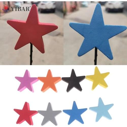 1Pc Colorful five-pointed Star Car Antenna Pen Topper Aerial EVA Ball Decor Random Color