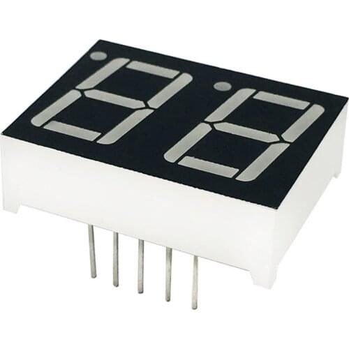 100pcs 7 segment common Cathode 2 Bit digital Tube 0.56" 0.56in. Red LED Display 7 segmentos LED Digital tube