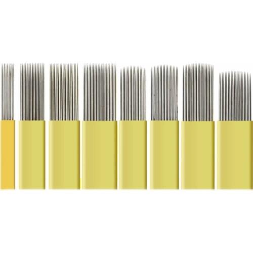 50pcs Double Line 9m1 15 Pins Plana Microblading Shading Blade Tattoo Needles Microblading Needle Fog Eyebrow & Lip Needle