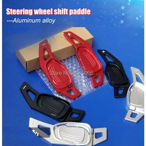 2pcs Aluminum Steering Wheel Shift Paddle Shifter Extension For Audi SQ5 2014 RS3 15-16 RS6 2016 RS7 2016