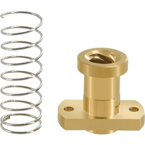 T8 Anti Backlash Nut Elimination Brass Nuts for Upgrade Ender 3 CR-10 / Tornado/Clone 8mm 3D Printer Accessory