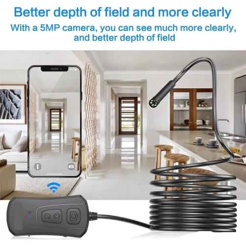 5MP 1080P Regid Cable Wireless WIFI Endoscope Inspection Borescope Digital Microscope Otoscope Camera
