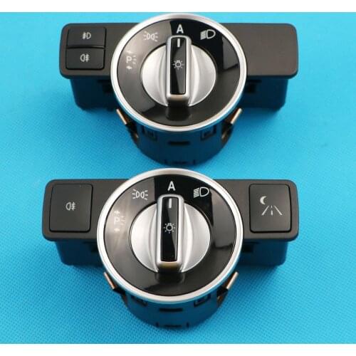 Knob Button Headlight Switch Light Switch Chrome For Benz W204 S204 W212 A207 C207 X204 R172 C SLK GLK E Class