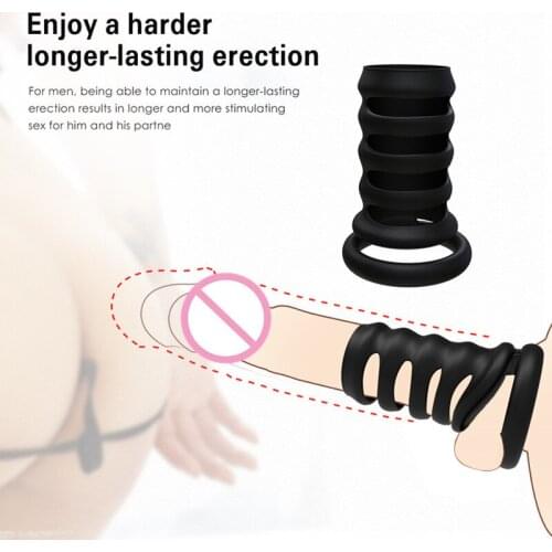 Taoboo Cock Ring Dual Ring Delay Ejaculation Scrotum Bind Silicone Penis Ring Sex Toys for Men Erection Prostate Massage Adult