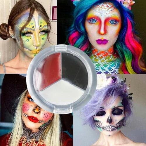 12g Face Body Paint Oil Painting Pigments Art Make Paint Party Set Product Makeup White Red Makeup Halloween Black Face Up B7T6