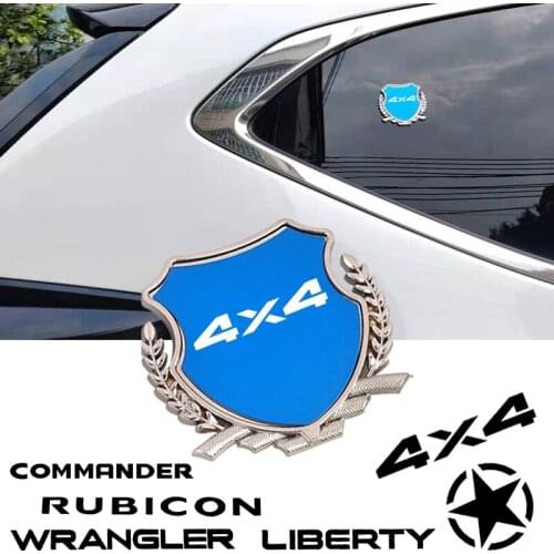 3D Metal Chrome Badge Sticker Car Styling Emblem Decal For JEEP Grand Cherokee Commander Renegade Wrangler Compass Patriot
