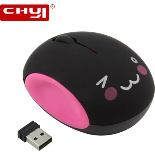 CHYI 2.4G Cute Cartoon Mini Wireless Mouse Rechargeable USB Silent Optical Mice Kids Small Hand Gaming Mouse Child Gift For PC