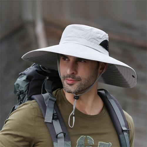 Fashion New Sun-proof Panama Hat For Man Summer Outdoor Quick-dry Breathable Mesh Fisherman Boonie Hats Fishing Hunting Male Cap