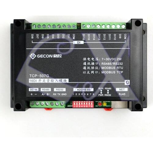 Ethernet Module 16DI Industrial Acquisition Control Module Modbus RTU&TCP UDP Protocol IO Unit