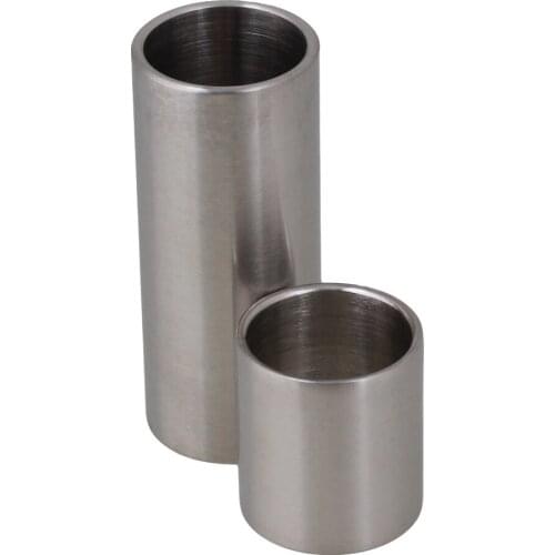 Set of 2 Cylinder Guitar Stainless Steel Slide 28/60mm