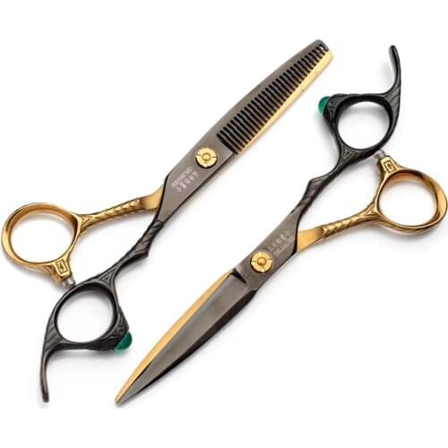 6 Professional Hair Salon Structure Scissors Set Cutting Barber Haircut Thinning Shear Scissors Hairdressing Hair Tools Scissors