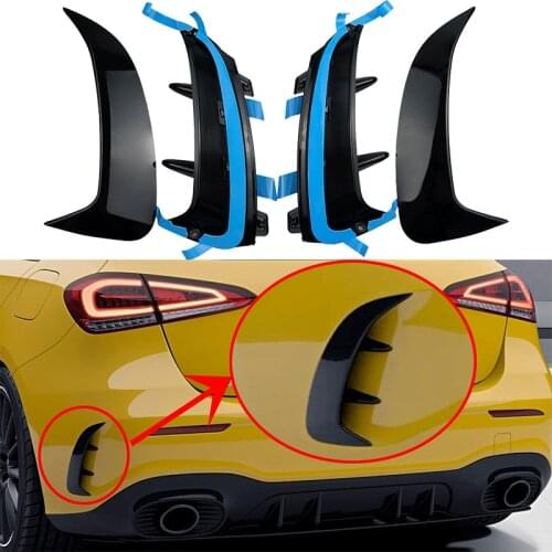 For Mercedes Benz A Class W177 Hatchback A180 A200 A220 A250 A35 Rear Bumper Stickers Trim Cover Fender Car Styling Accessories