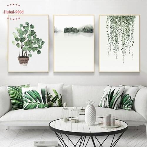 Nordic Green Plant Canvas Painting Posters And Prints Wall Pictures For Living Room Wall Art Modern Home Decoration SAN 127-1