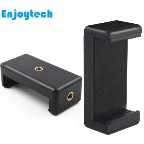 New Smartphone Holder Bracket Tripod Mount Adapter Mini Phone Holder for Xiaomi iPhone Samsung Mobile Phone Clip Clamp Holder