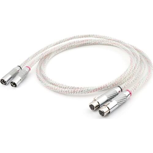 Pair hi-end XLR Balanced Interconnect Cable 3Pin XLR Male to XLR Female hifi Audio Balanced Cord Cable